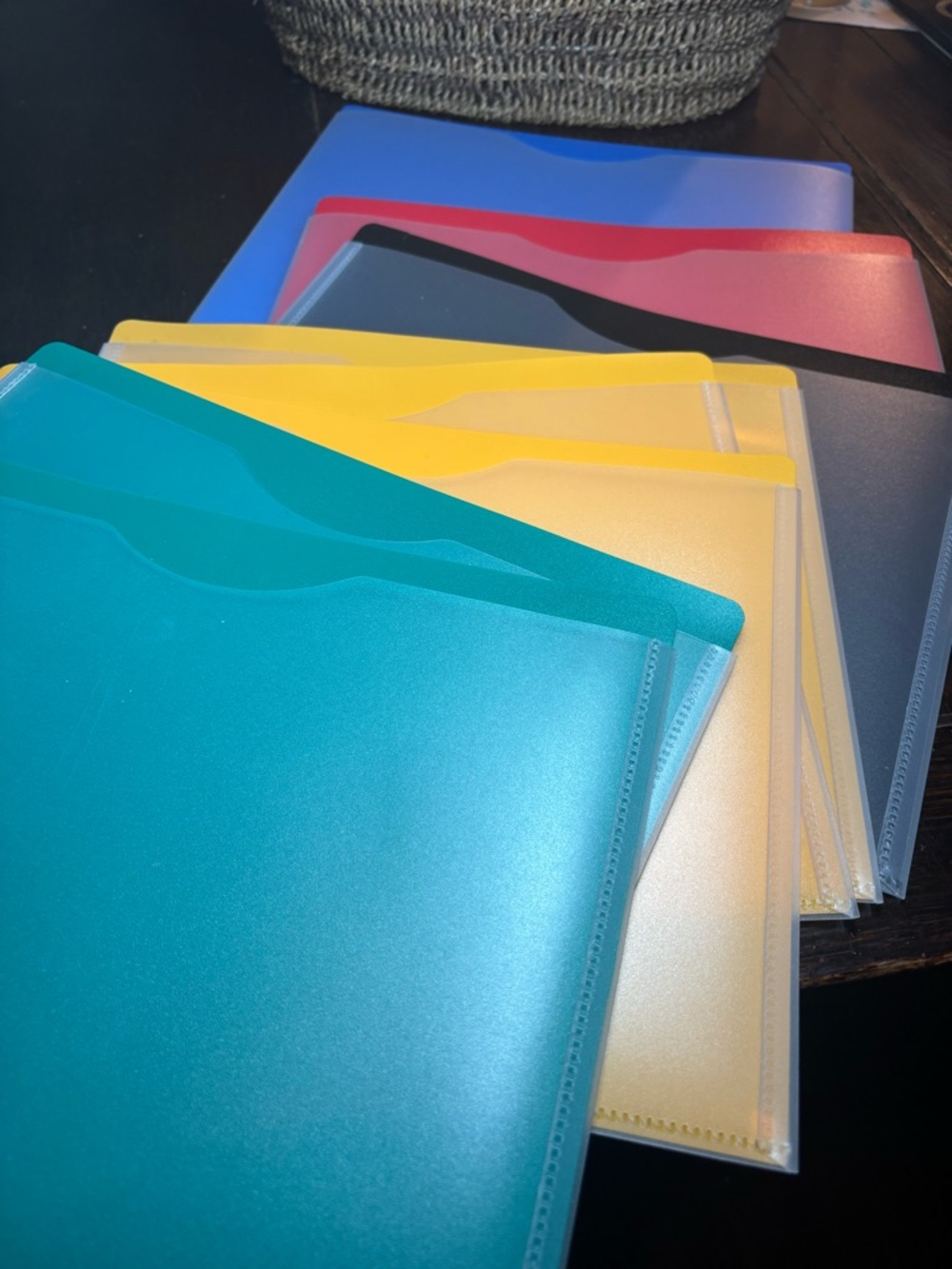 Levenger Leather 8 x 10 Heavy Plastic 2 Pocket File Folder